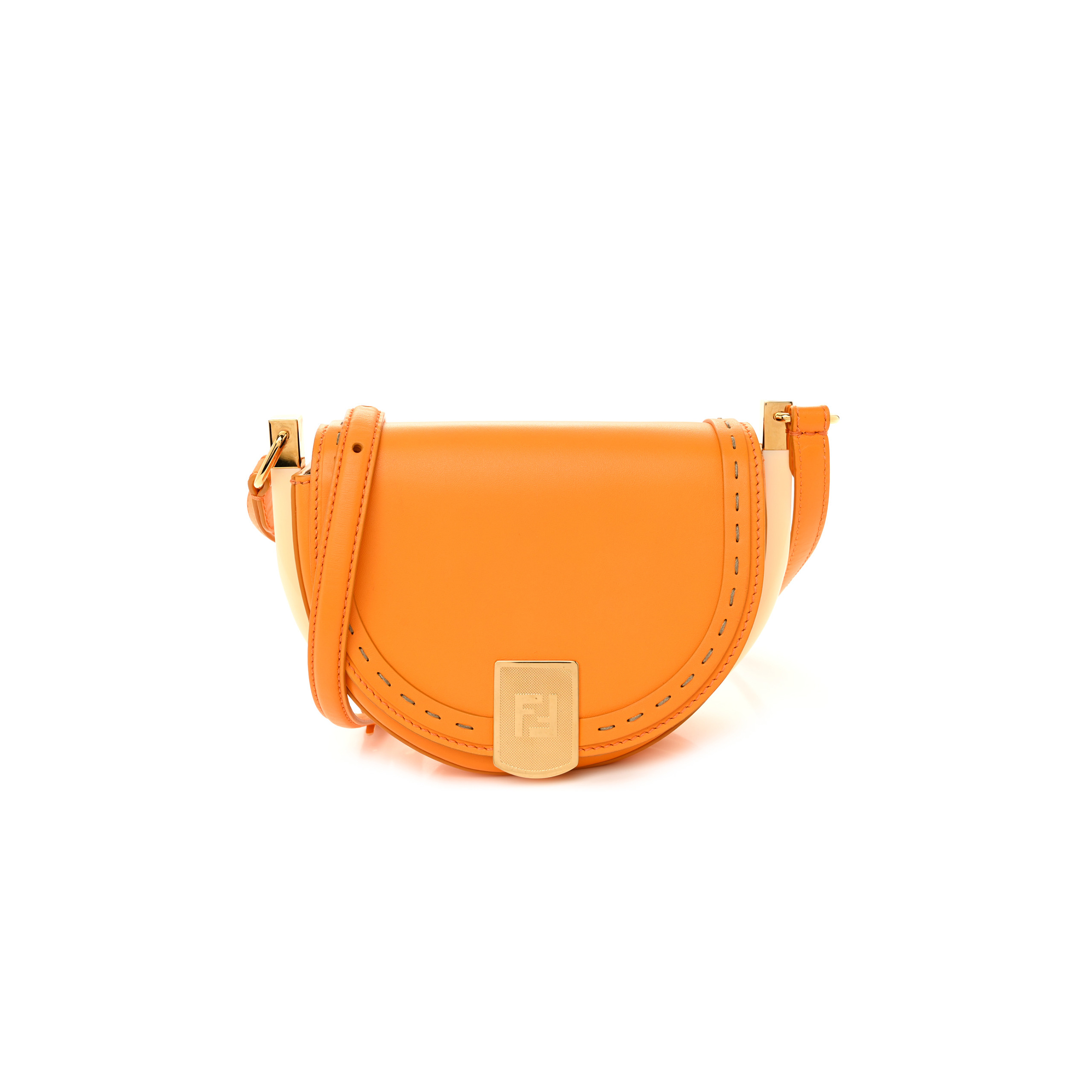 FENDI LEATHER MOONLIGHT SHOULDER BAG 8BT346ABVLF1DZH (19*14*8cm)